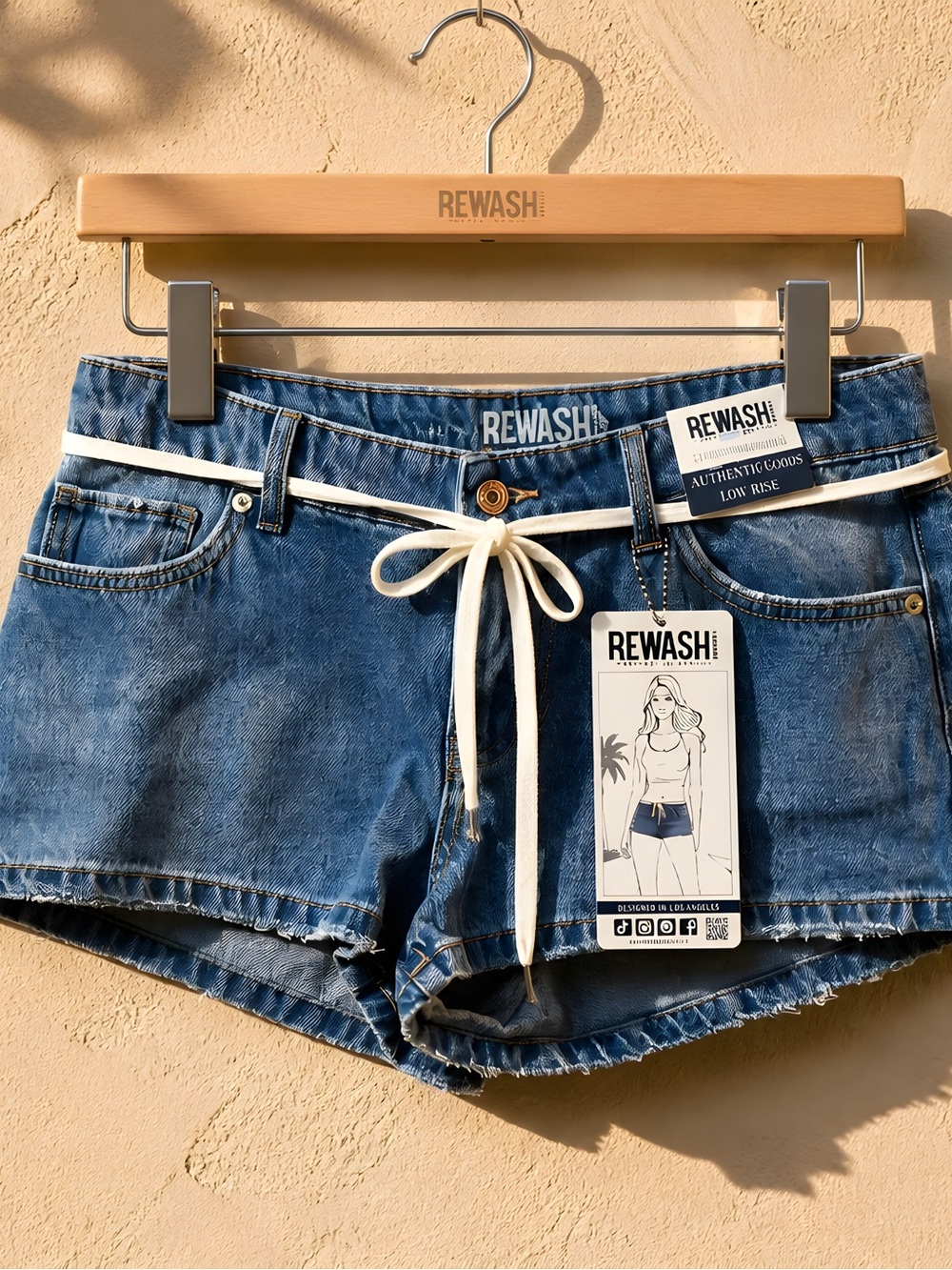 Rewash Brand Authentic Micro short Rigid Low-Rise Shorts